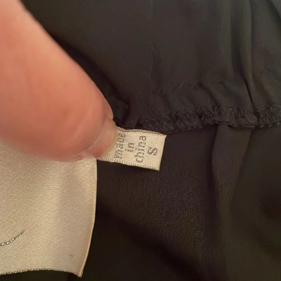 Lush Black One Shoulder Ruffled Edge Black Dress Lined Small Elastic Waist EUC - Picture 8 of 11